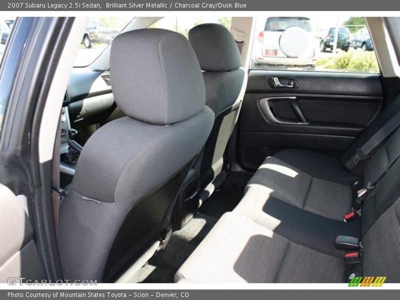 Brilliant Silver Metallic / Charcoal Gray/Dusk Blue 2007 Subaru Legacy 2.5i Sedan