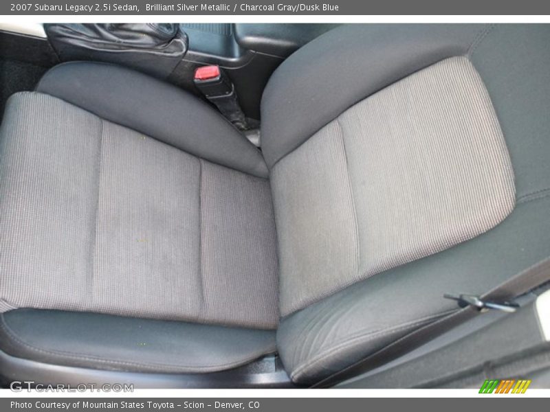 Brilliant Silver Metallic / Charcoal Gray/Dusk Blue 2007 Subaru Legacy 2.5i Sedan