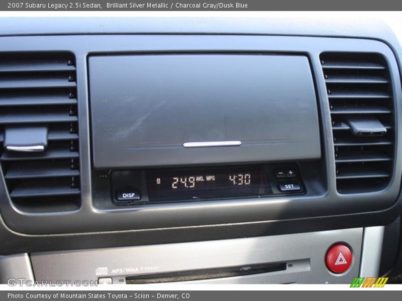 Brilliant Silver Metallic / Charcoal Gray/Dusk Blue 2007 Subaru Legacy 2.5i Sedan