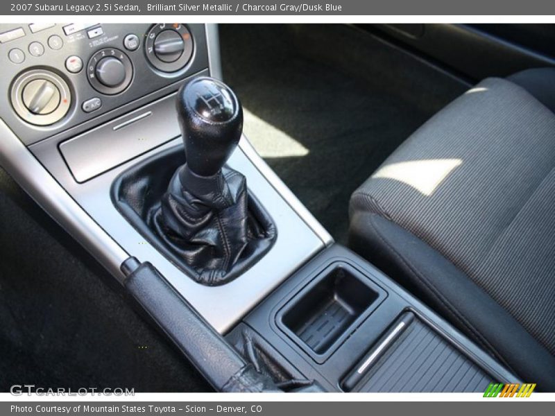 Brilliant Silver Metallic / Charcoal Gray/Dusk Blue 2007 Subaru Legacy 2.5i Sedan