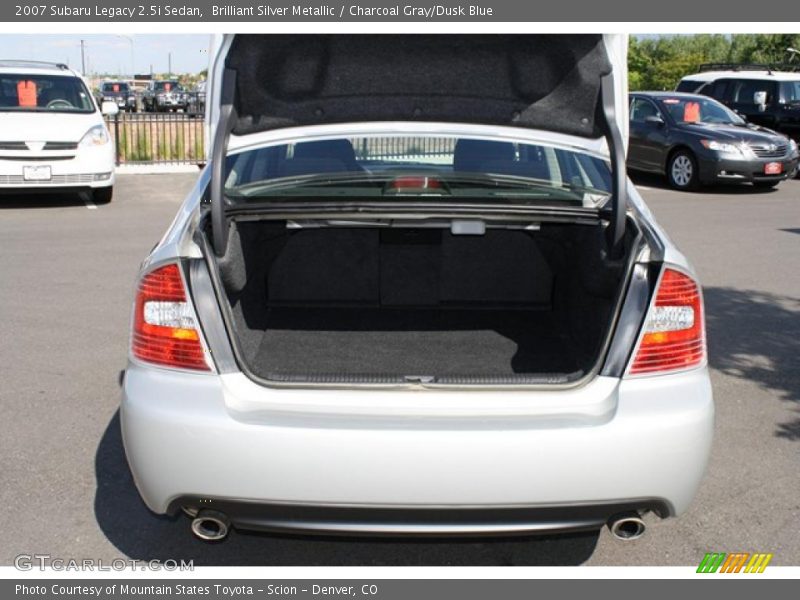 Brilliant Silver Metallic / Charcoal Gray/Dusk Blue 2007 Subaru Legacy 2.5i Sedan