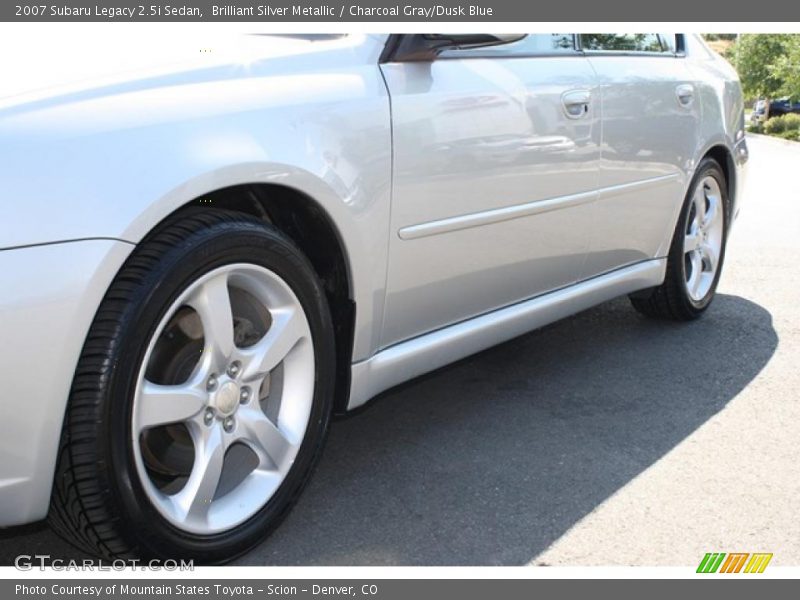 Brilliant Silver Metallic / Charcoal Gray/Dusk Blue 2007 Subaru Legacy 2.5i Sedan