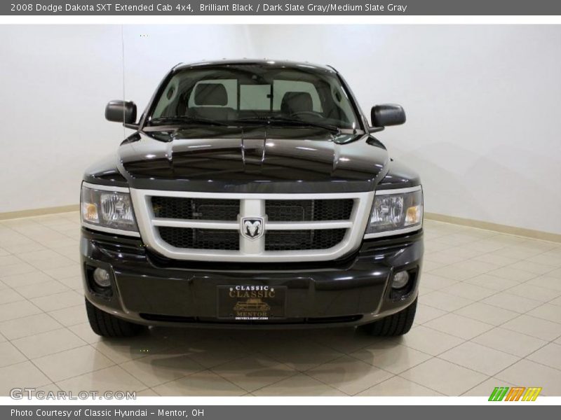 Brilliant Black / Dark Slate Gray/Medium Slate Gray 2008 Dodge Dakota SXT Extended Cab 4x4