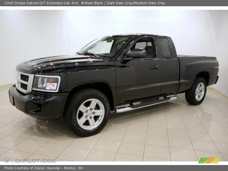 Brilliant Black / Dark Slate Gray/Medium Slate Gray 2008 Dodge Dakota SXT Extended Cab 4x4