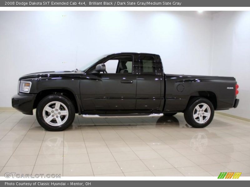 Brilliant Black / Dark Slate Gray/Medium Slate Gray 2008 Dodge Dakota SXT Extended Cab 4x4