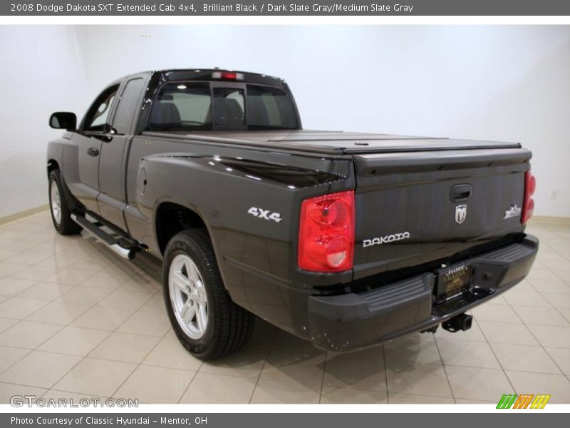 Brilliant Black / Dark Slate Gray/Medium Slate Gray 2008 Dodge Dakota SXT Extended Cab 4x4