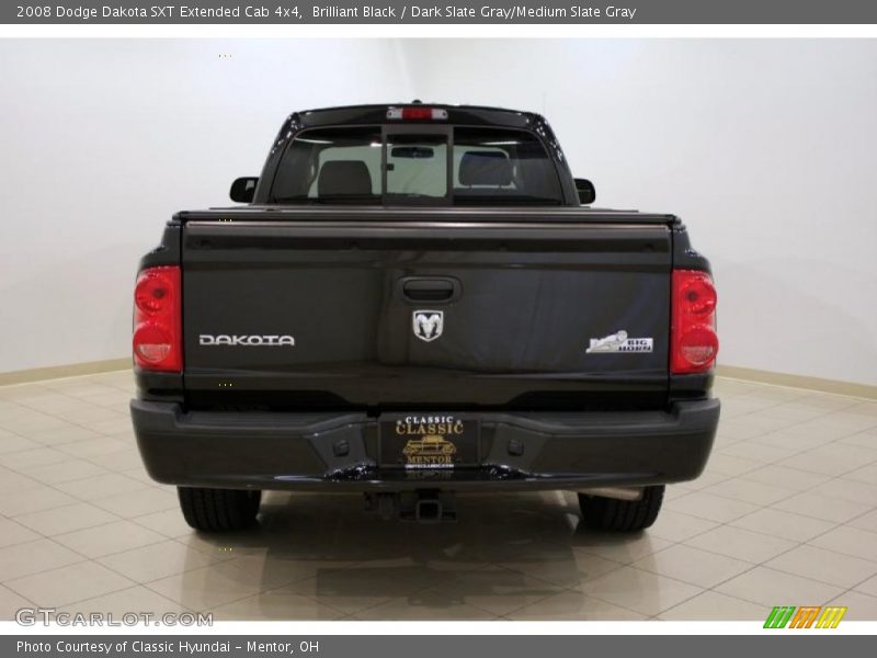 Brilliant Black / Dark Slate Gray/Medium Slate Gray 2008 Dodge Dakota SXT Extended Cab 4x4