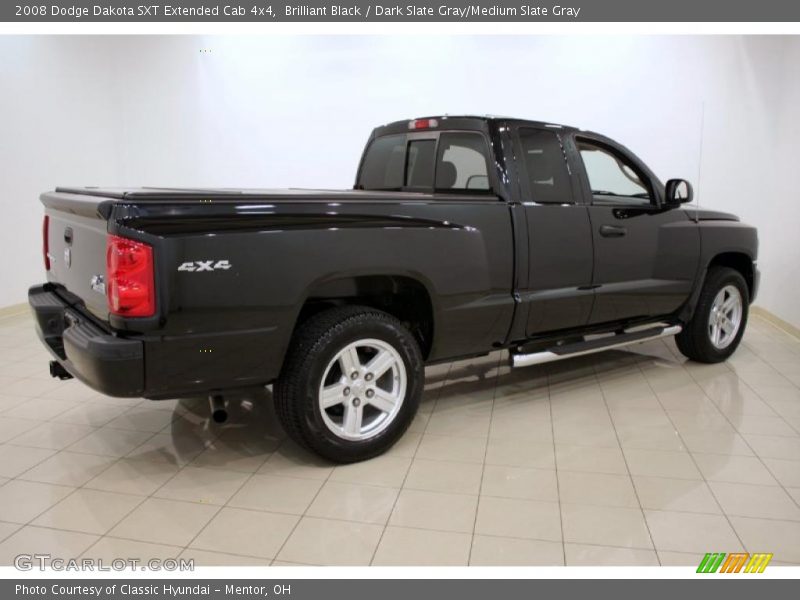 Brilliant Black / Dark Slate Gray/Medium Slate Gray 2008 Dodge Dakota SXT Extended Cab 4x4