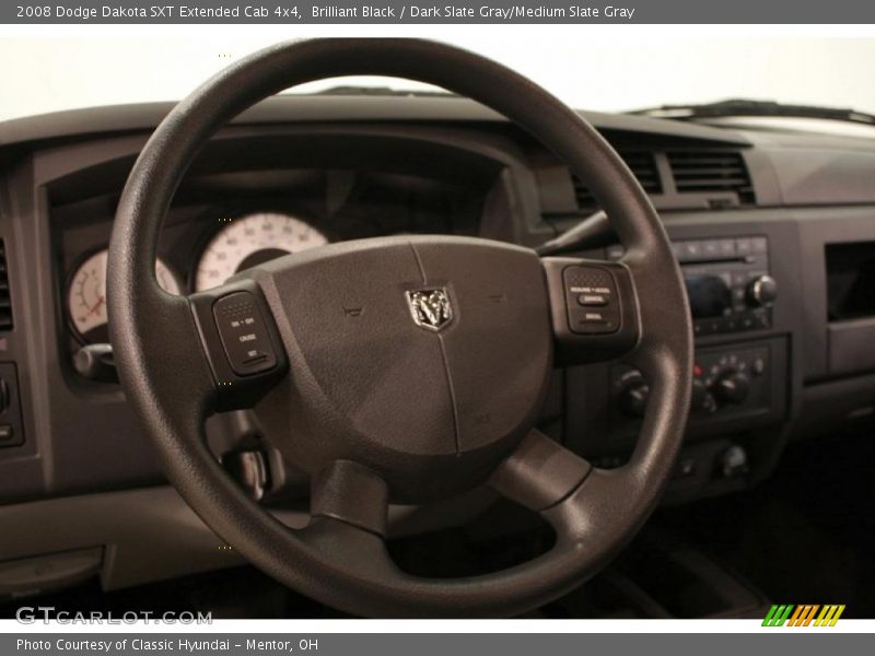 Brilliant Black / Dark Slate Gray/Medium Slate Gray 2008 Dodge Dakota SXT Extended Cab 4x4
