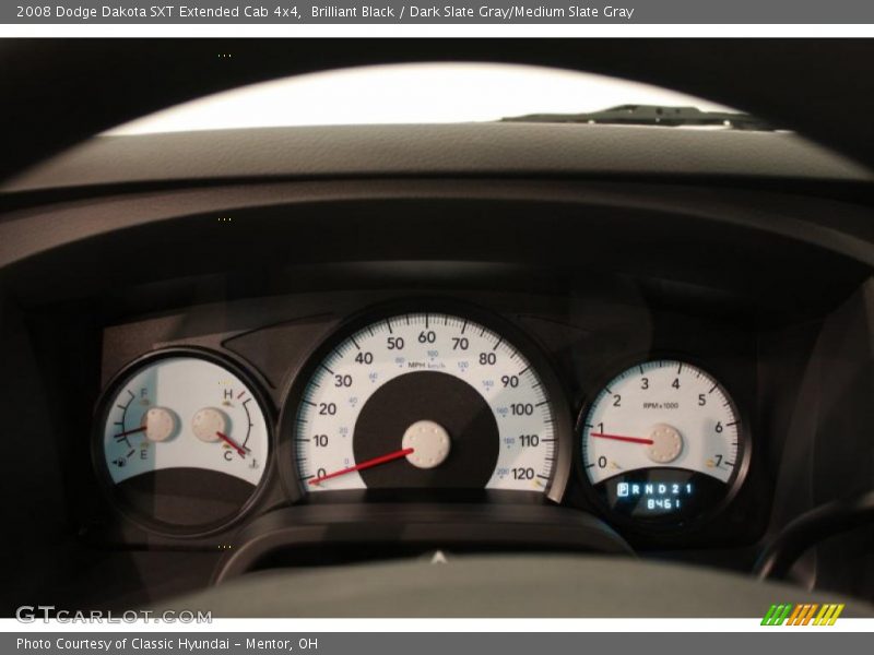 Brilliant Black / Dark Slate Gray/Medium Slate Gray 2008 Dodge Dakota SXT Extended Cab 4x4