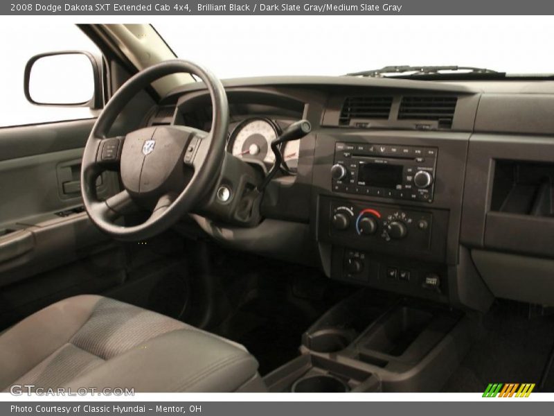 Brilliant Black / Dark Slate Gray/Medium Slate Gray 2008 Dodge Dakota SXT Extended Cab 4x4