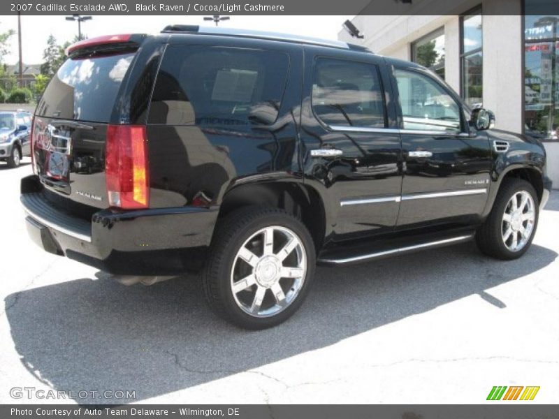 Black Raven / Cocoa/Light Cashmere 2007 Cadillac Escalade AWD