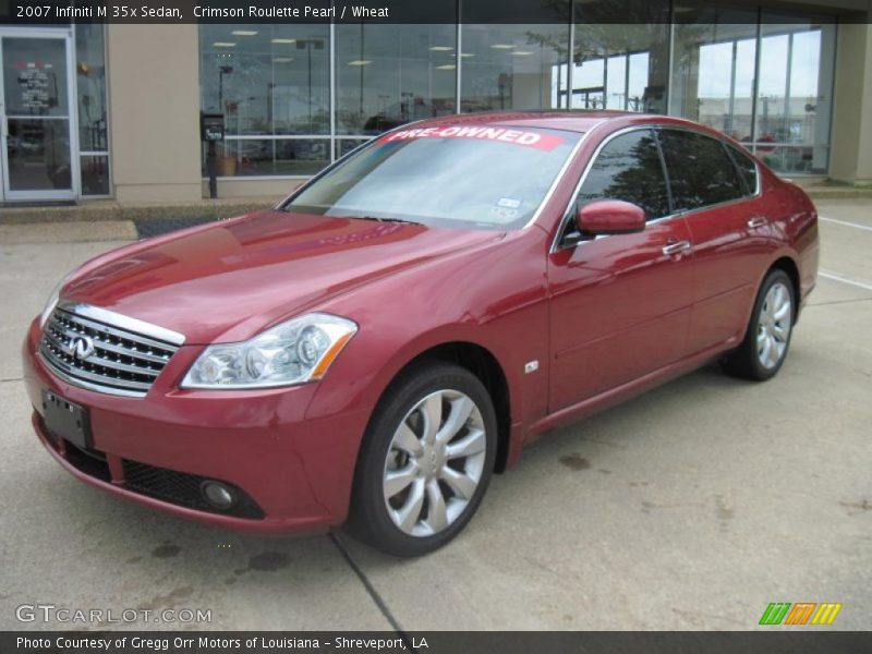 Crimson Roulette Pearl / Wheat 2007 Infiniti M 35x Sedan