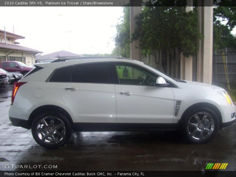 Platinum Ice Tricoat / Shale/Brownstone 2010 Cadillac SRX V6