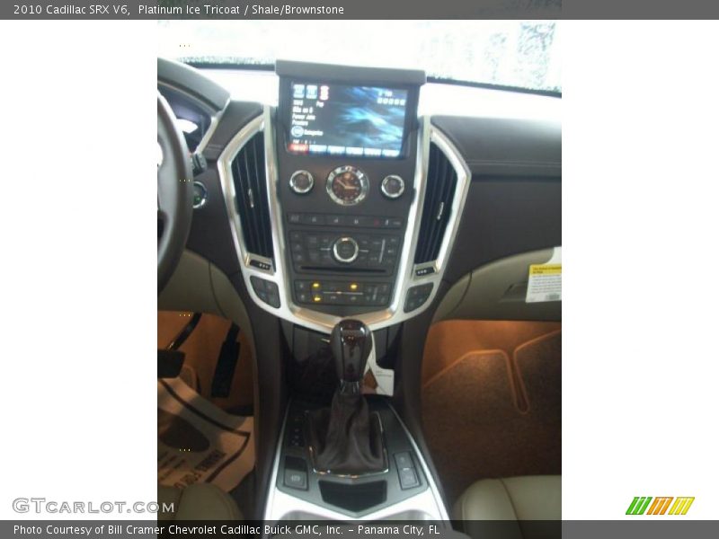 Platinum Ice Tricoat / Shale/Brownstone 2010 Cadillac SRX V6