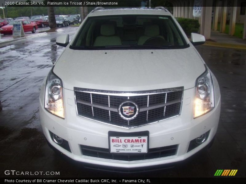 Platinum Ice Tricoat / Shale/Brownstone 2010 Cadillac SRX V6