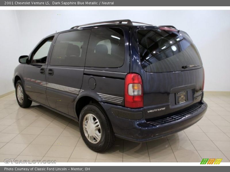 Dark Sapphire Blue Metallic / Neutral 2001 Chevrolet Venture LS