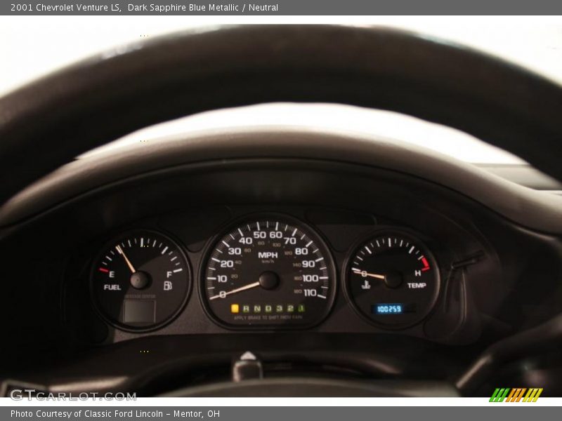 Dark Sapphire Blue Metallic / Neutral 2001 Chevrolet Venture LS