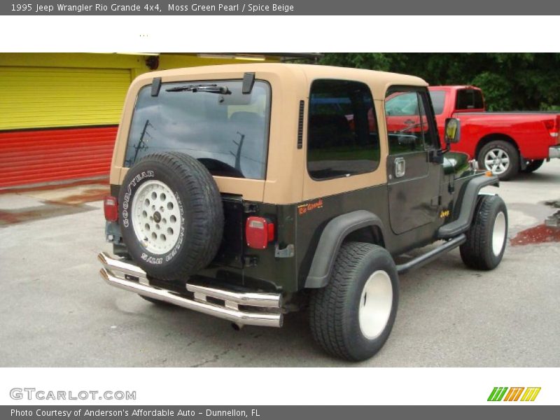 Moss Green Pearl / Spice Beige 1995 Jeep Wrangler Rio Grande 4x4