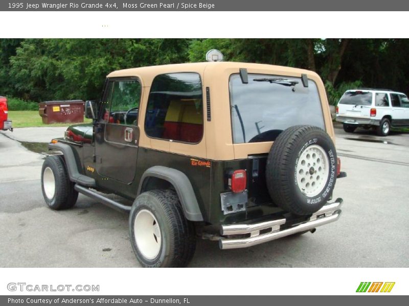 Moss Green Pearl / Spice Beige 1995 Jeep Wrangler Rio Grande 4x4