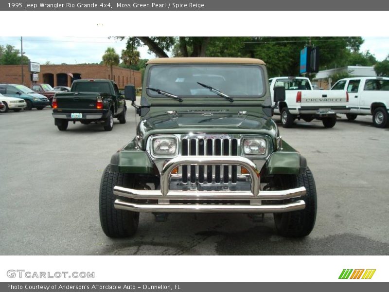 Moss Green Pearl / Spice Beige 1995 Jeep Wrangler Rio Grande 4x4