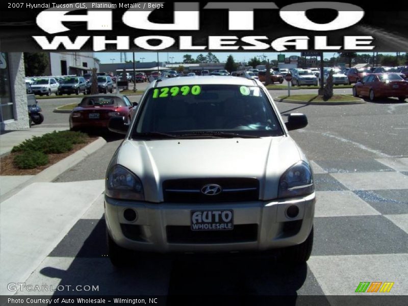 Platinum Metallic / Beige 2007 Hyundai Tucson GLS