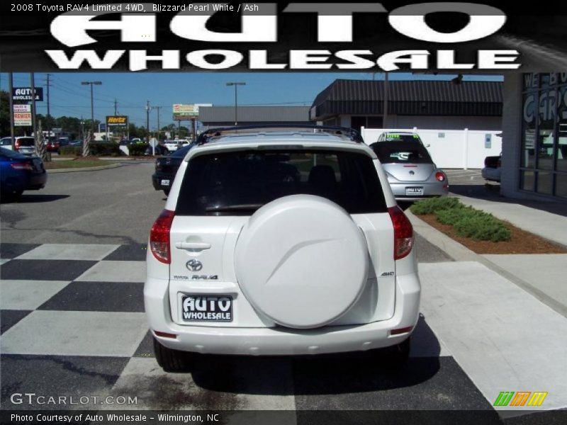 Blizzard Pearl White / Ash 2008 Toyota RAV4 Limited 4WD