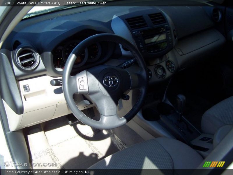 Blizzard Pearl White / Ash 2008 Toyota RAV4 Limited 4WD