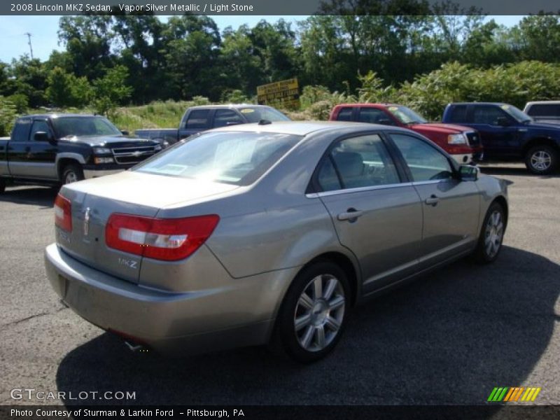 Vapor Silver Metallic / Light Stone 2008 Lincoln MKZ Sedan