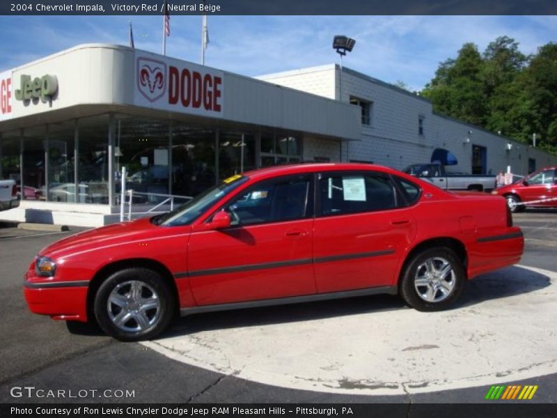 Victory Red / Neutral Beige 2004 Chevrolet Impala
