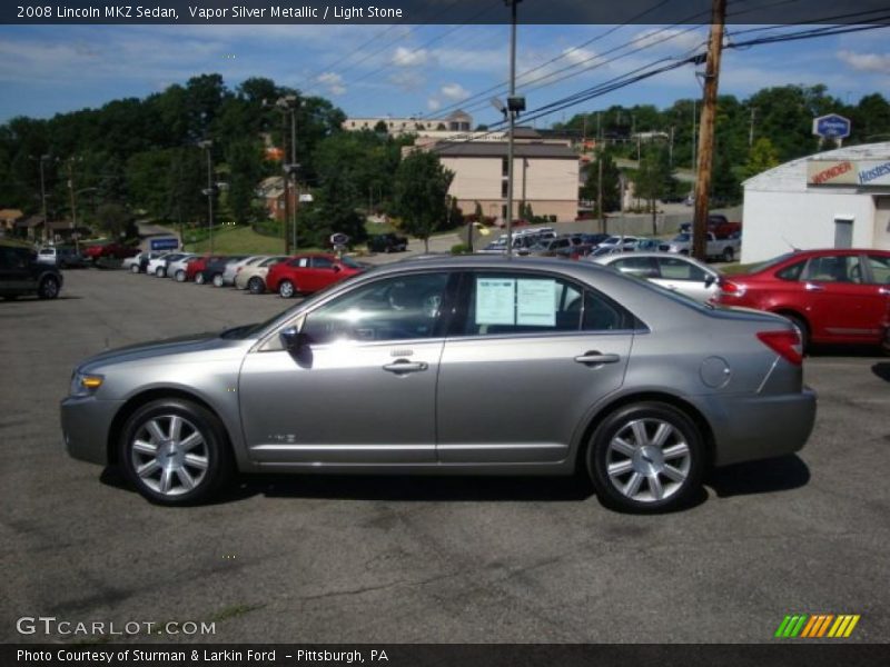 Vapor Silver Metallic / Light Stone 2008 Lincoln MKZ Sedan