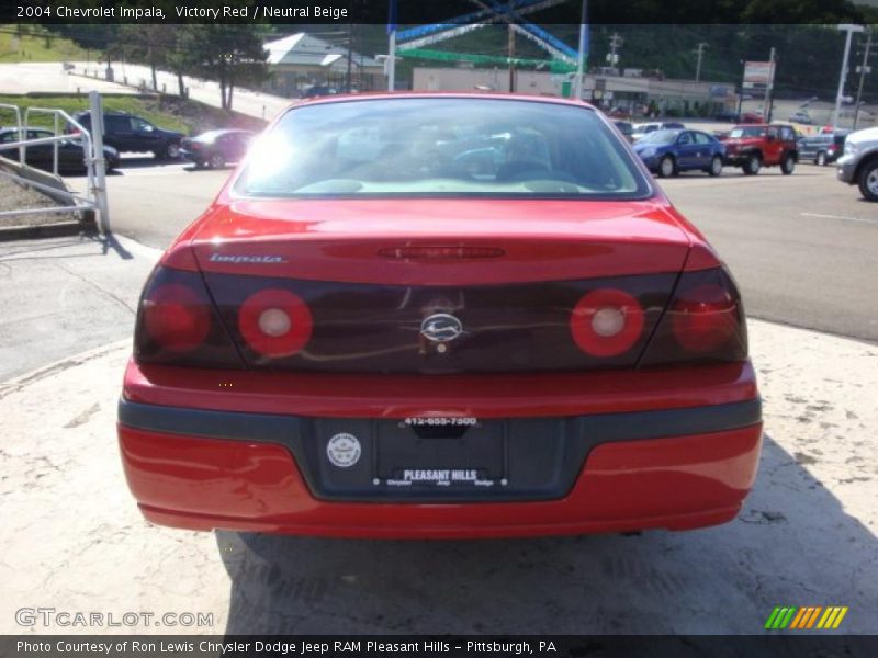 Victory Red / Neutral Beige 2004 Chevrolet Impala