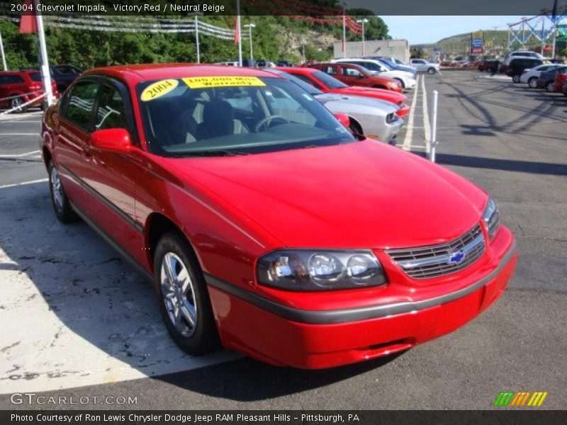Victory Red / Neutral Beige 2004 Chevrolet Impala