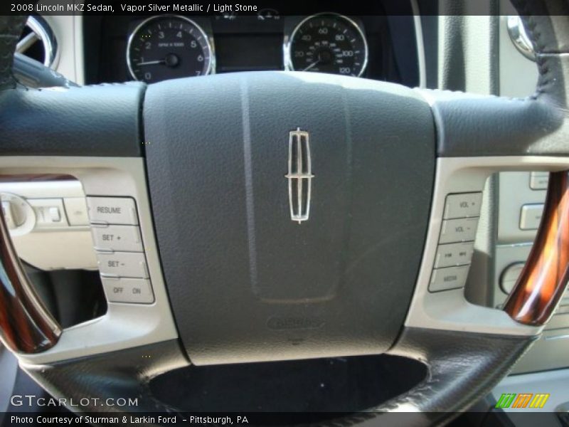 Vapor Silver Metallic / Light Stone 2008 Lincoln MKZ Sedan