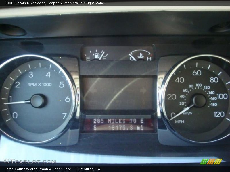 Vapor Silver Metallic / Light Stone 2008 Lincoln MKZ Sedan