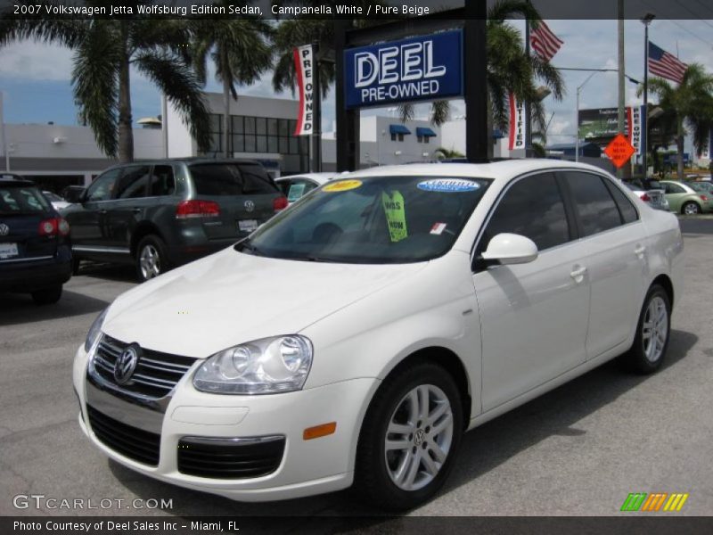 Campanella White / Pure Beige 2007 Volkswagen Jetta Wolfsburg Edition Sedan