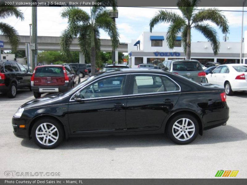 Black / Pure Beige 2007 Volkswagen Jetta 2.5 Sedan