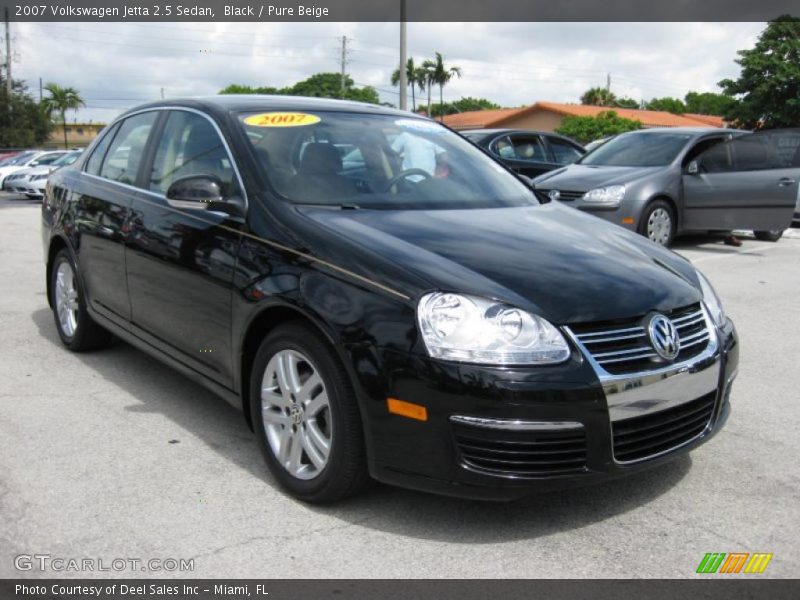 Black / Pure Beige 2007 Volkswagen Jetta 2.5 Sedan