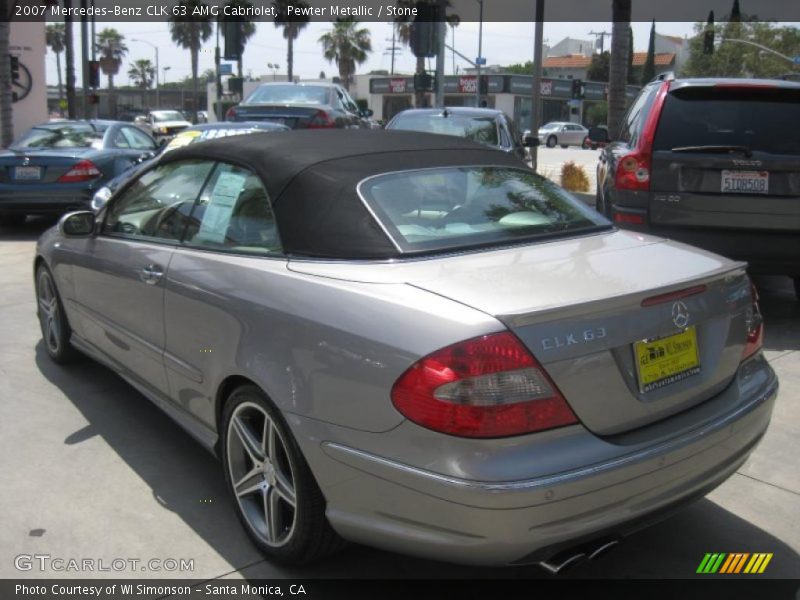 Pewter Metallic / Stone 2007 Mercedes-Benz CLK 63 AMG Cabriolet