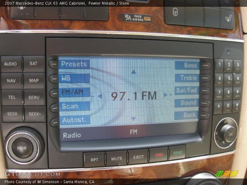 Pewter Metallic / Stone 2007 Mercedes-Benz CLK 63 AMG Cabriolet