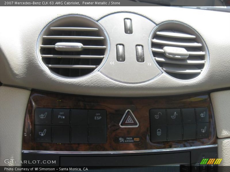 Pewter Metallic / Stone 2007 Mercedes-Benz CLK 63 AMG Cabriolet