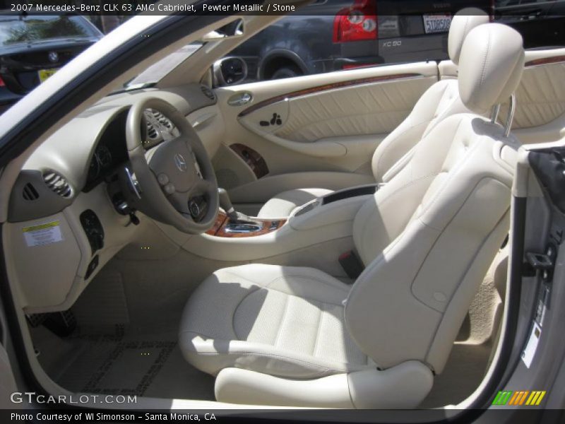 Pewter Metallic / Stone 2007 Mercedes-Benz CLK 63 AMG Cabriolet