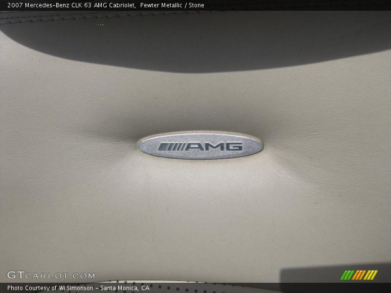 Pewter Metallic / Stone 2007 Mercedes-Benz CLK 63 AMG Cabriolet