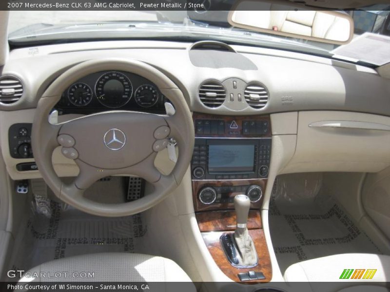 Pewter Metallic / Stone 2007 Mercedes-Benz CLK 63 AMG Cabriolet