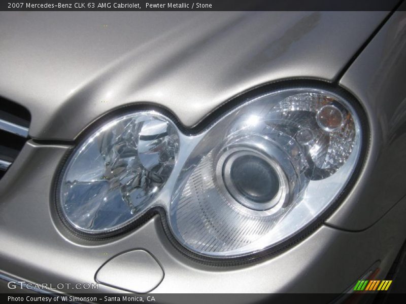 Pewter Metallic / Stone 2007 Mercedes-Benz CLK 63 AMG Cabriolet