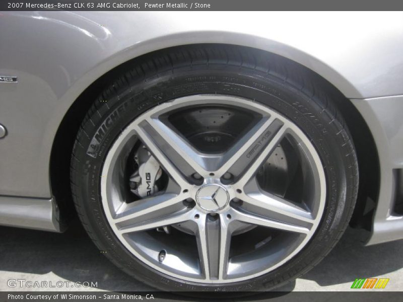 Pewter Metallic / Stone 2007 Mercedes-Benz CLK 63 AMG Cabriolet