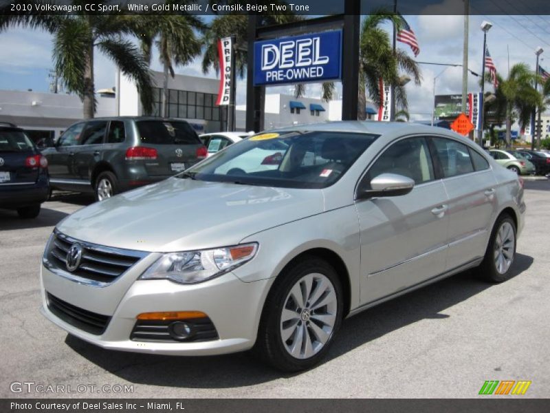 White Gold Metallic / Cornsilk Beige Two Tone 2010 Volkswagen CC Sport