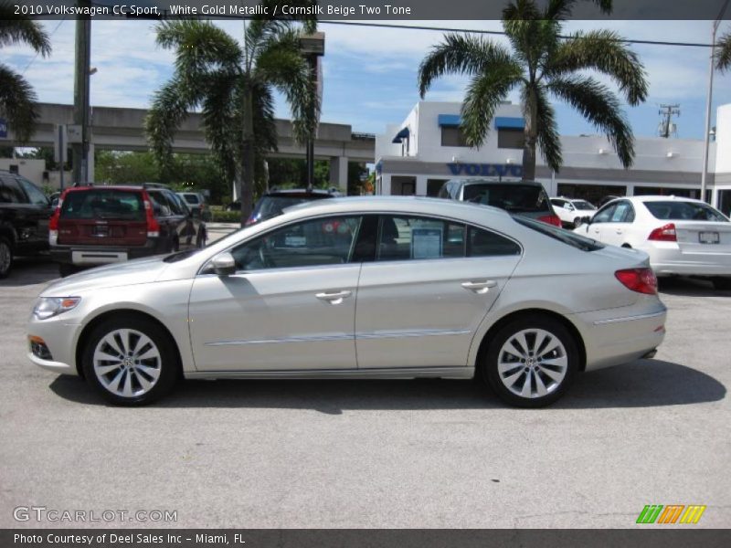 White Gold Metallic / Cornsilk Beige Two Tone 2010 Volkswagen CC Sport