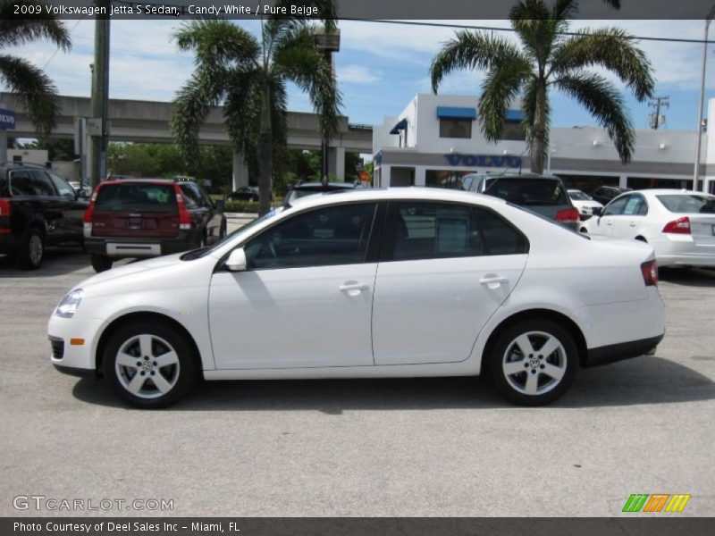 Candy White / Pure Beige 2009 Volkswagen Jetta S Sedan