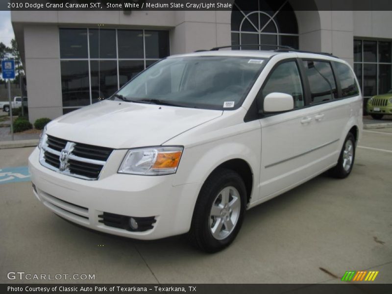 Stone White / Medium Slate Gray/Light Shale 2010 Dodge Grand Caravan SXT